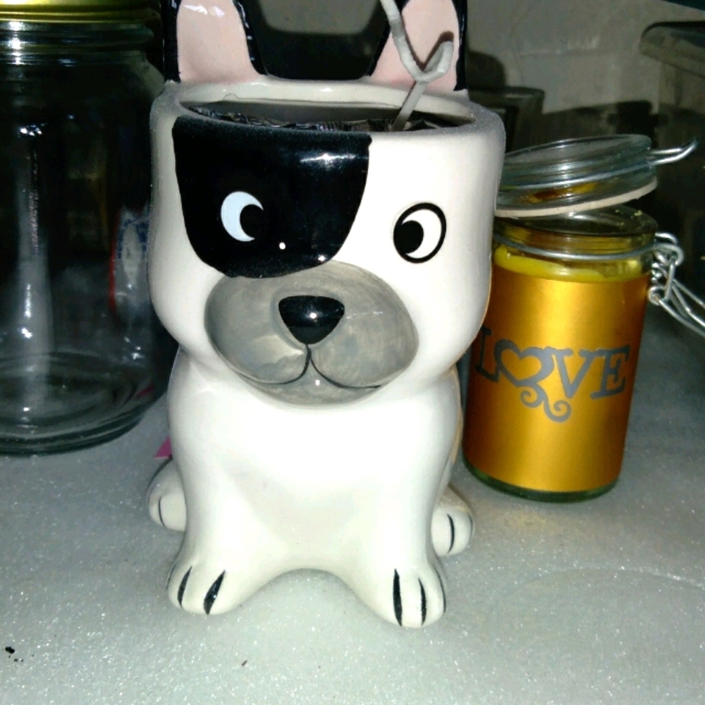Small dog candle holder
